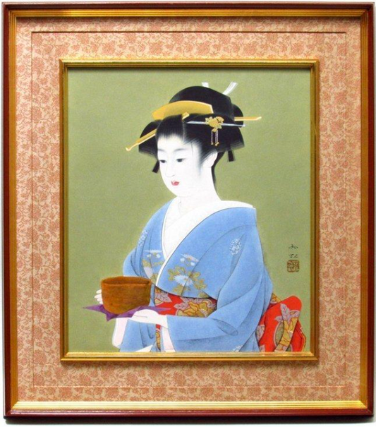 堀 文子、密林のモルフォ蝶、新品額装付、画集画、状態良好 堀 文子、密林のモルフォ蝶、新品額装付、画集画、状態良好